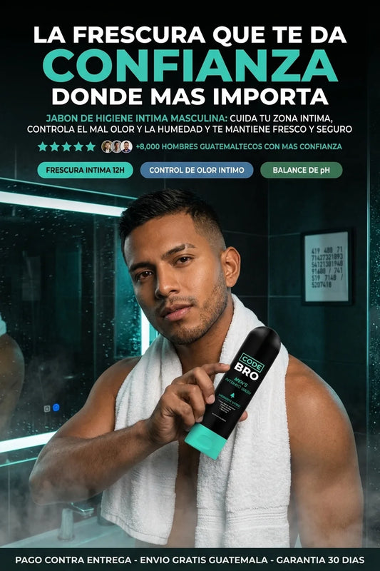 Code Bro – Jabón Íntimo Masculino con Frescura de 12H