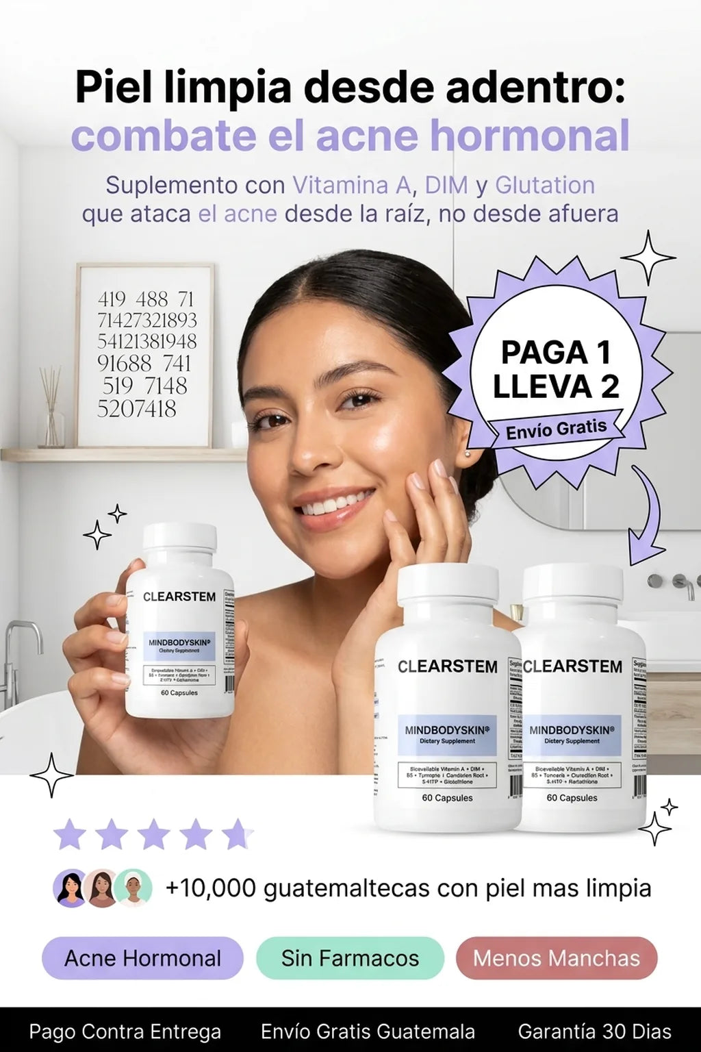 Clearstem - Elimina el acné hormonal en solo 7 días