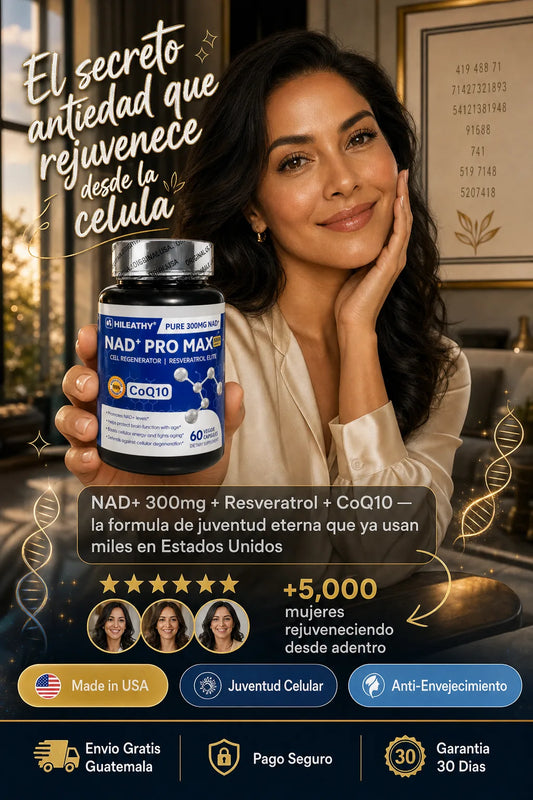 NAD+ Pro Max – Piel Firme y Rejuvenecida en 30 Días Sin Cremas Ni Botox