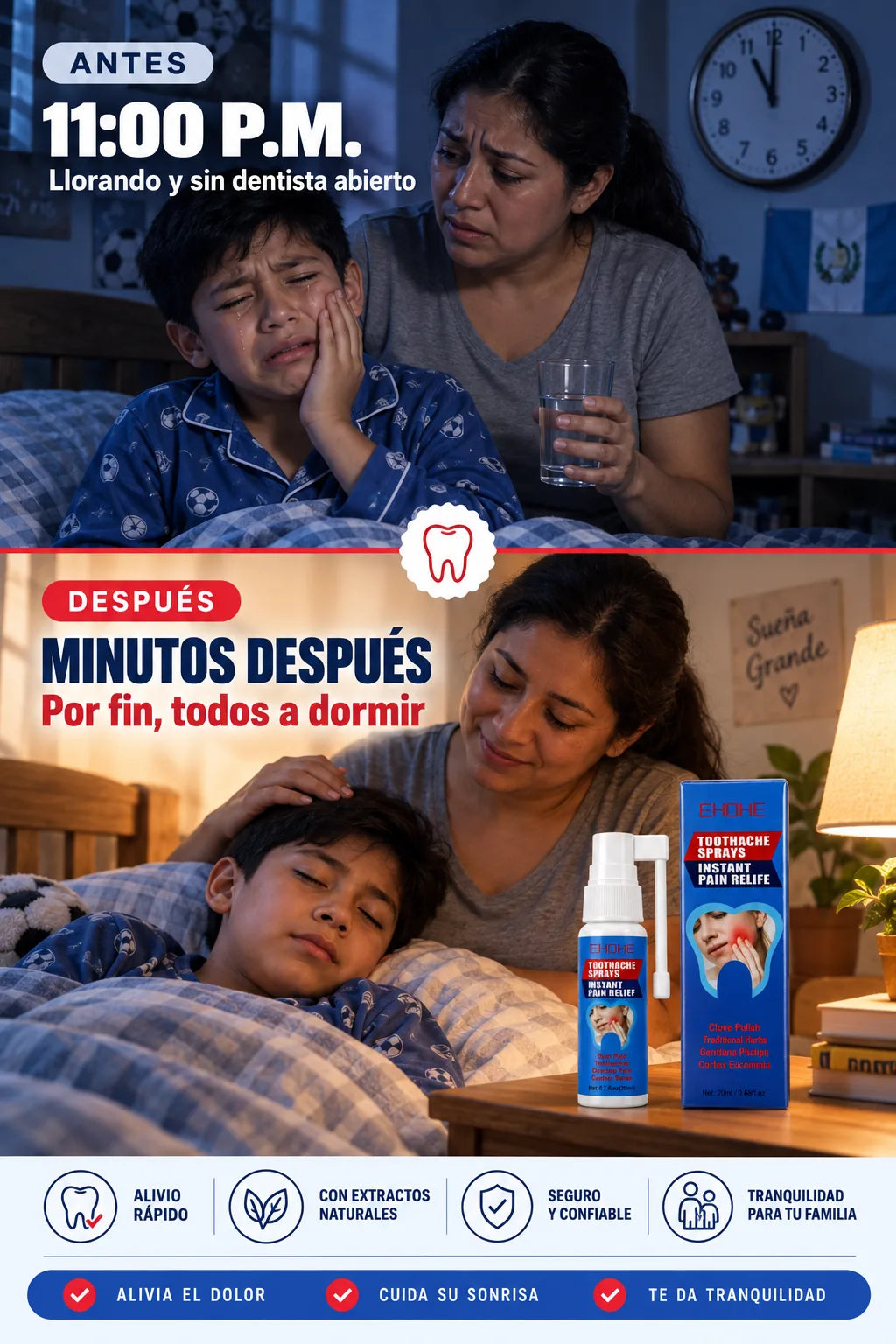 EHOHE™ — Alivio Directo para el Dolor de Muela